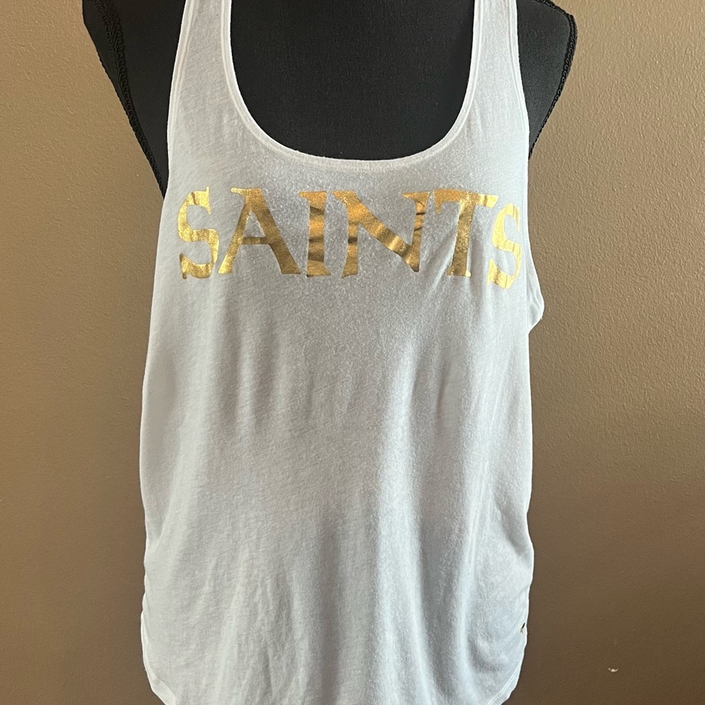 PINK Victoria's Secret Gold Graphic Tank Top